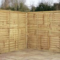 5ft x 6ft Pressure Treated Lap Garden Fence Panel | Waltons