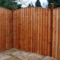 5ft x 6ft Featheredge Dome Top Fence Panel