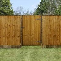 5ft x 3ft feather edge wooden garden gate waltons