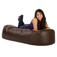 5ft Bean Sofa Lounger Faux Leather Brown