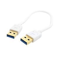 5Gbps USB 3.0 A Type Male to A Male Data Cable for Macbook Laptop Hard Disk Drive Gold Connector