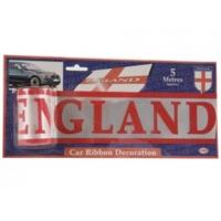 5mtr 3 Unbreakable White Car Ribbon W/england Flag Design