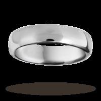 5mm plain band ring in titanium - Ring Size V