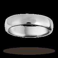 5mm plain band ring in titanium - Ring Size P