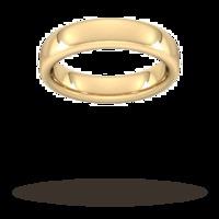 5mm Slight Court Extra Heavy Wedding Ring In 18 Carat Yellow Gold - Ring Size S