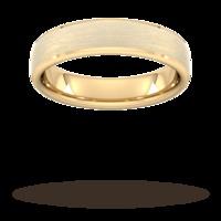 5mm Slight Court Standard polished chamfered edges with matt centre Wedding Ring in 9 Carat Yellow Gold