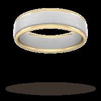 5mm Wedding Ring in 9 Carat White & Yellow Gold