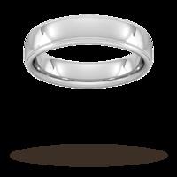 5mm Slight Court Standard polished finish with grooves Wedding Ring in 950 Palladium