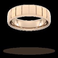 5mm Traditional Court Heavy Vertical Lines Wedding Ring In 18 Carat Rose Gold