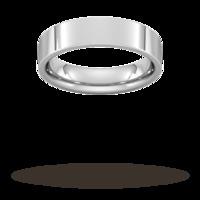 5mm Flat Court Heavy Wedding Ring in Sterling Silver- Ring Size V