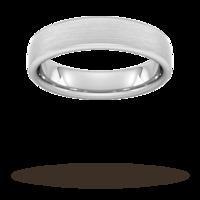 5mm Traditional Court Standard Matt Finished Wedding Ring In Platinum
