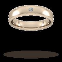 5mm Brilliant Cut Diamond Set Wedding Ring in 9 Carat Rose Gold - Ring Size U