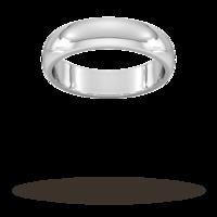 5mm D Shape Heavy Wedding Ring In Sterling Silver