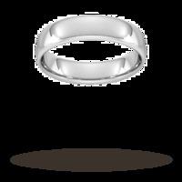5mm Slight Court Standard Wedding Ring In Platinum - Ring Size T