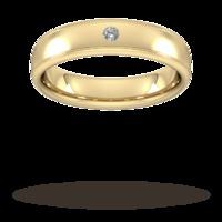 5mm Brilliant Cut Diamond Set Wedding Ring in 18 Carat Yellow Gold - Ring Size T