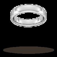 5mm Slight Court Heavy Wedding Ring In Platinum - Ring Size U