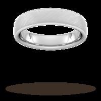 5mm Slight Court Standard diagonal matt finish Wedding Ring in 950 Palladium