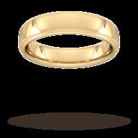 5mm Slight Court Standard polished finish with grooves Wedding Ring in 9 Carat Yellow Gold