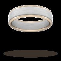 5mm Wedding Ring in 9 Carat White & Rose Gold - Ring Size O