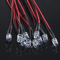 5MM LED Light-Emitting Diode With A Line Of Light DC12V Hair Red / White / Blue / Yellow / Green(10Pcs)