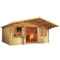 5m x 5m Greenacre Haven Log Cabin + 44mm Cladding