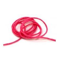 5mm pure wool felt cord pink