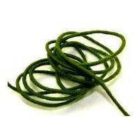 5mm Pure Wool Felt Cord Green