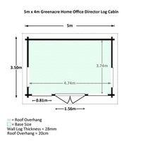 5m x 4m Home Office Director Log Cabin | Waltons