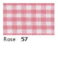 5mm Berisford Gingham Ribbon 57 Rose