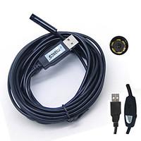 5M Waterproof USB 2.0 CMOS 7mm Lens 6-LED Snake HD Endoscope IP67