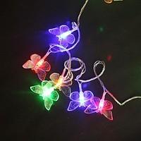 5M 40-LED Multicolor Butterfly Light String Wedding Party Christmas Lamp (AC220V)