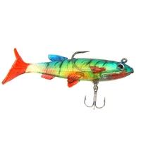 5Pcs 8.5cm 14g Soft Bait Lead Head Fish Lures Bass Fishing Tackle Sharp Hook T Tail Colourful