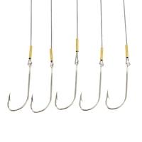 5pcs High Quality Steel Fishing Wire Hooks Fishing Tackle