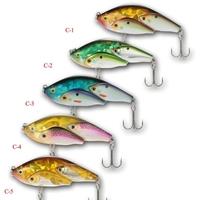 5pcs Group Fish Lures Floating SwimBait Hard Plastic 3d Fish Eye VIB Rattlin