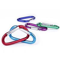 5PCs Outdoor Sports Multi Colors Aluminium Alloy Safety Buckle Keychain Climbing Button Carabiner Camping Hiking Hook