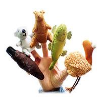 5PCS Australian Animal Plush Finger Puppets Kids Talk Prop