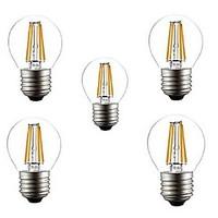 5pcs G45 4W E27 400LM 360 Degree Warm/Cool White Color Edison Filament Light LED Filament Lamp (AC220V)