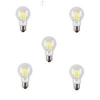 5pcs A60 8W E27 800LM 360 Degree Warm/Cool White Edison LED Filament Light Bulb(AC220-240V)