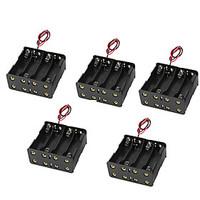 5PCS 5 8 Buckle With 9V Battery Box Battery Box Back To Back 8AA 12V Eight AA Battery Case