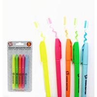 5pc pocket highlighter pen set on blister card