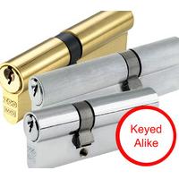 5pin offset euro double key cylinders keyed alike