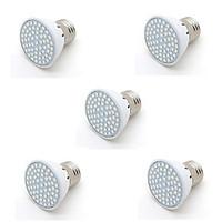 5pcs 6W E27 60led SMD Plant Grow Light 20Blue 40Red Full Spectrum Plant Bulb for Flower Vegetable(AC220-240V)