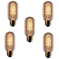 5pcs t45 e27 40w incandescent light bulbs antique vintage retro edison ...