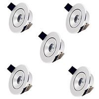 5pcs 1W Warm Cool White MINI Round LED Recessed Ceiling Down Light Lamps (85-265V)