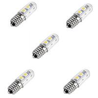 5pcs 1W E14 LED Lights 7 SMD 5050 80LM Warm/Cool White Bulb Refrigerator Light (AC220-240V)