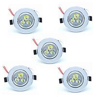 5pcs 3W Led Ceilling Lamp 300lm Warm/Cool White Color Led Recessed Downlights for Home and Hotel 220-240V