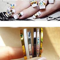 5pcs mixed colorful beauty striping line sticker box holder foil tips  ...