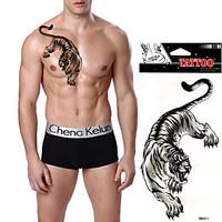 5Pcs Cool Tiger King Temporary Tattoo Sticker Body Art Waterproof Summer Style Arm Chest Fake Tattoo Stickers