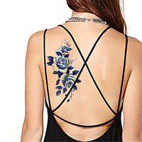 5Pcs/Set Waterproof Blue Peony Temporary Tattoo Sticker Flash tattoos