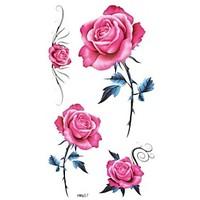 5Pcs Waterproof Color Four Roses Pattern Tattoo Stickers